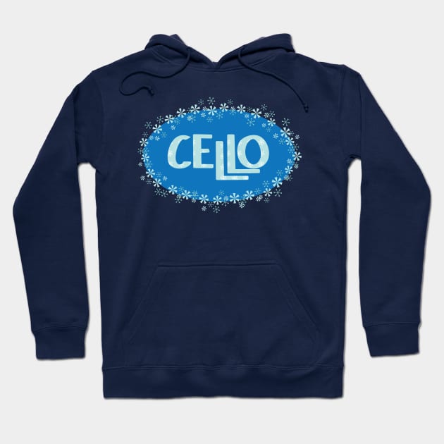 Winter Cello Hoodie by Barthol Graphics